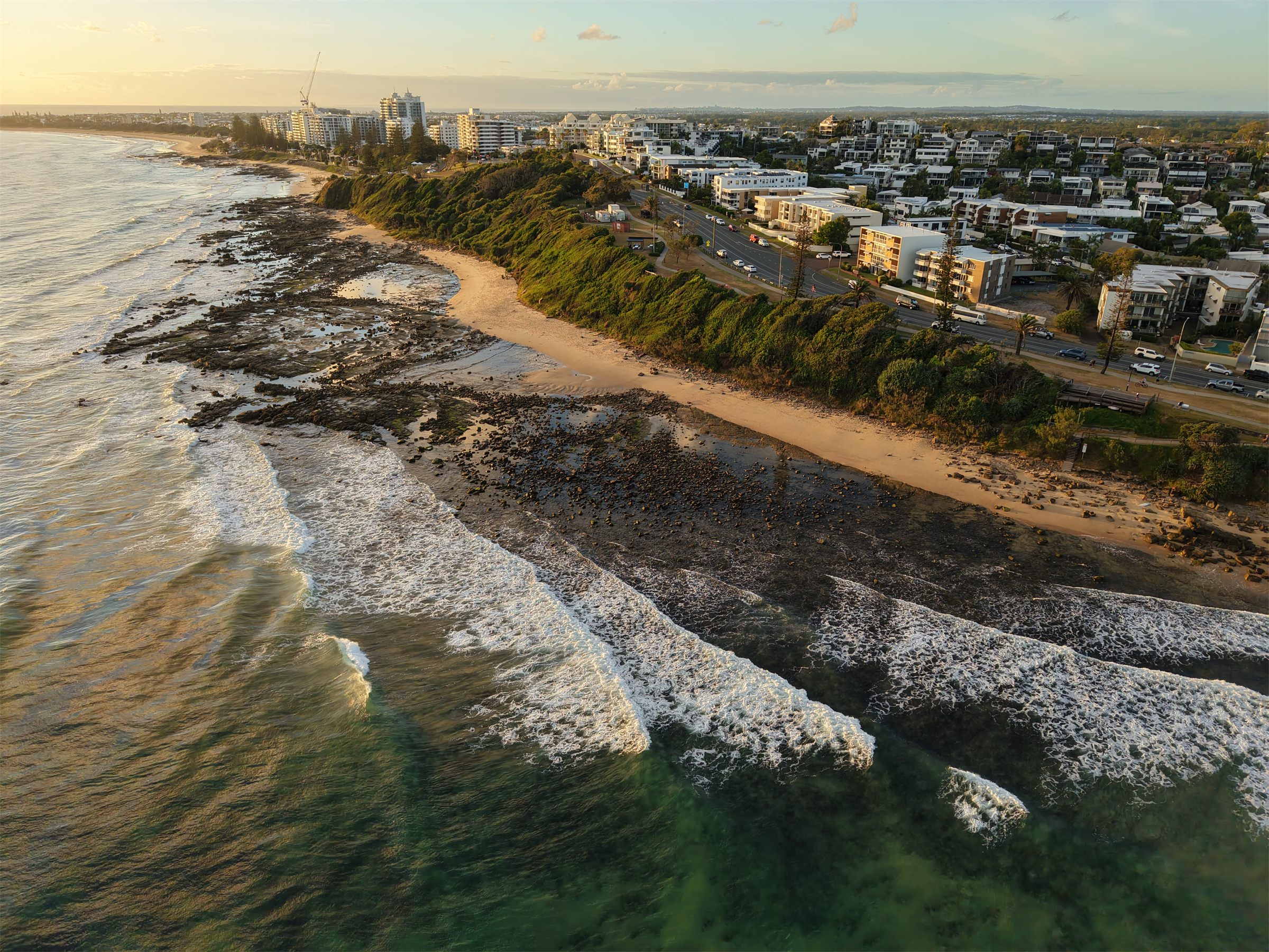 Aerial drone view of the Sunshine Coast, Queensland, Australia